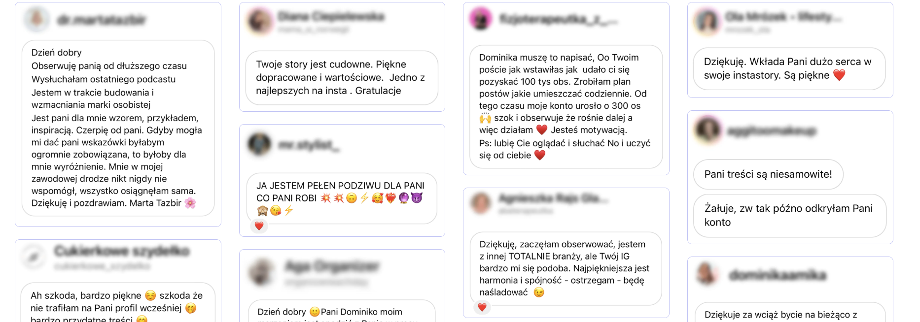 Opinie klientów o współpracy z Agentką od marketingu